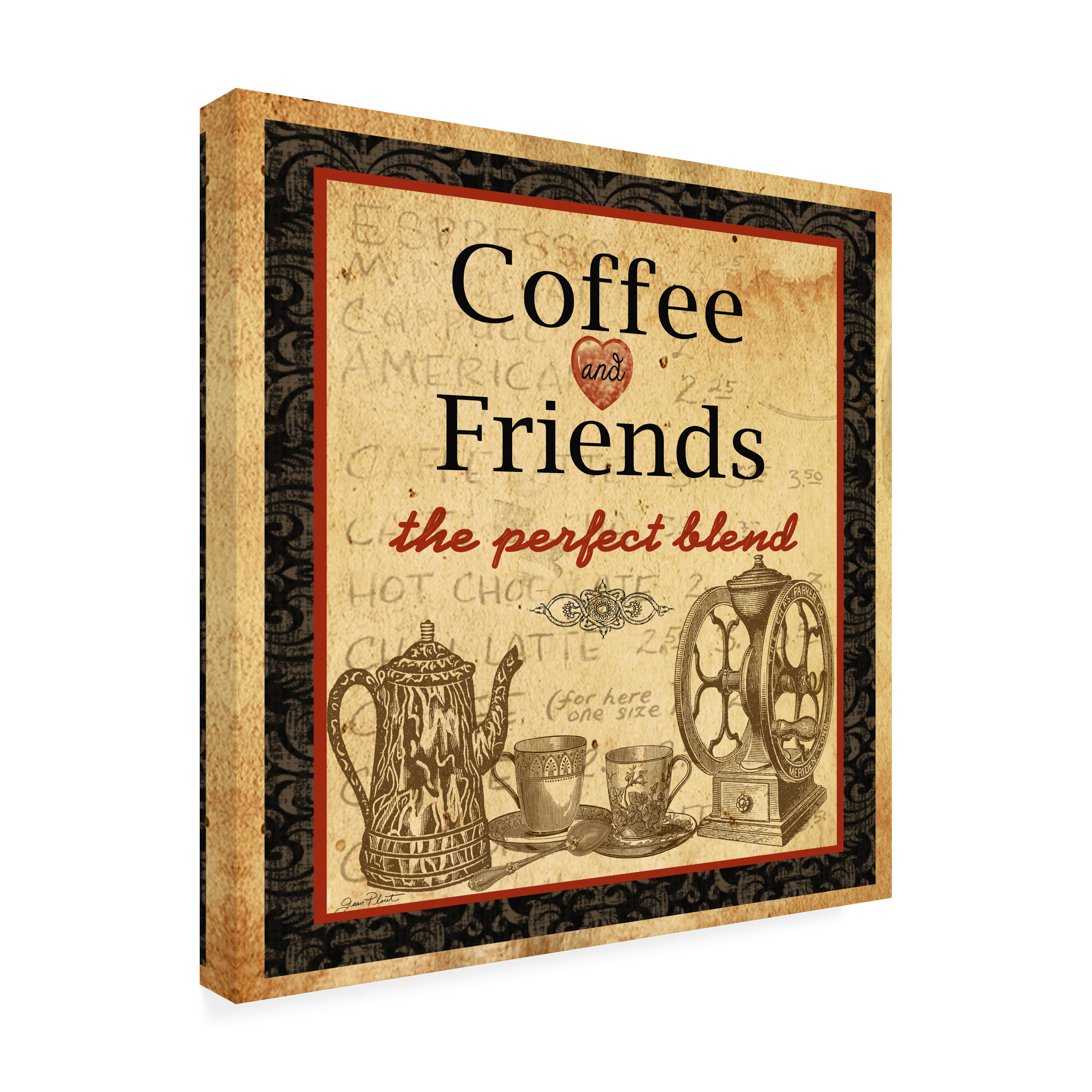 Trademark Fine Art 'Coffee And Friends' Canvas Art by Jean Plout