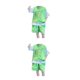 thumbnail image 2 of Guardurnaity De ropa deportiva de verano con letras, Jersey, camiseta de retales, conjuntos de ropa, ropa de calle, trajes para adolescentes, verde Verde ciento veinte 2piezas, 2 of 6