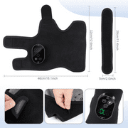 2PCS Foot Massager with Heat & Vibration, Cordless Ankle Brace Wrap Massager , 6 Temperature Settings, 3 Timer & Speed Levels, Adjustable Strap for Ankle Calf