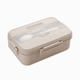 thumbnail image 1 of Bento Box Adult All-In-One Umami on Sale Bento Lunch Box Box Lunch Box with 3 Compartment for Kids and Adults Leakproof Lunch Containers Lunch Box Made By Wheat Fiber Material with Spoon & Fork, 1 of 9