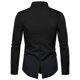thumbnail image 1 of Camisas de blusa superior casual de gran tamaño con botones sólidos de manga larga para hombres de moda Pompotops oipoqjl28929, 1 of 3