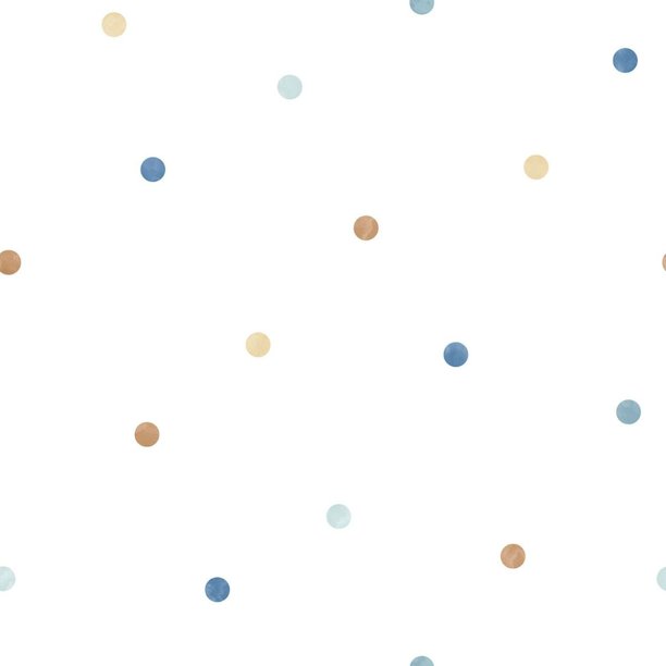 Galerie - Papel Pintado de Pared Tiny Tots 2 Diseño de Puntos (Azul, Beige)
