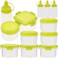 thumbnail image 4 of EeaseCA 1 Set Reusable Plastic Sauce Boxes Square Seasoning Box Salad Dressing Containers, 4 of 8
