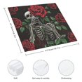 FUMJ Skeleton Rose Gothic Art Cloth Napkin Reusable Home Decor