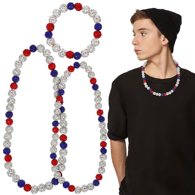 YSNOOWE 3Ud Collar Beaded Choker Con Ice Y Pedrería Para