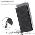 thumbnail image 6 of Tarise Phone Case for Samsung Galaxy S22+, Galaxy S22 Plus Wallet Case with Zipper for Women and Men, PU Leather Magnetic Flip Kickstand Closure Wrist Strap Zipper Card Holder Phone Cases, Black, 6 of 8