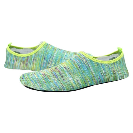 

NUOLUX Outdoor Woman Beach Shoes Swimming Diving Shoes for Adult (Size 37-38 Yard Green String Printing Pattern 24cm 7US 4.5UK 38EU 9.432Inch)