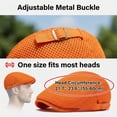 thumbnail image 4 of Minzimin Mens Mesh Newsboy Hat Breathable Summer Flat Cap Beret Gatsby Ivy Driving Hat Adjustable Golf Cap, 4 of 6