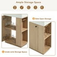 thumbnail image 4 of Euroco 21.6" bathroom vanity with ceramic sink, freestanding modern left door wood grain cabinet with open and closed storage for small bathrooms, 4 of 9