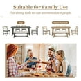 thumbnail image 5 of PORKISS 6-Piece Dining Room Set, Farmhouse Dining Table Set with Bench and 4 Upholstered Chairs, Natural, 5 of 11
