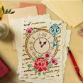 thumbnail image 6 of Floral Clock Stencil 8.3x11.7inch Plastic Reusable DIY Craft Stencil for Home Decor, 6 of 7
