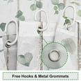 thumbnail image 6 of Eucalyptus Leaves Shower Curtain for Bathroom Tropical Green Leaf Botanical on Rustic Wood Farmhouse Minimalist Fabric Waterproof Shower Curtain with 12 Hooks, 72x72 Inch, 6 of 6