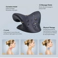 thumbnail image 2 of Neck Stretcher for Neck Pain Relief, Neck and Shoulder Relaxer Cervical Neck Traction Device Pillow for TMJ Pain Relief and Muscle Relax, Cervical Spine Alignment Chiropractic Pillow (Black), 2 of 5