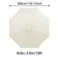thumbnail image 2 of 10ft Patio Umbrella Replacement Cloth Outdoor Garden Parasol Fabric 8 Ribs Durable Cover for Sun Shade Beach, 2 of 6