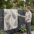 thumbnail image 6 of ReaLife Machine Washable Indoor Outdoor - Mat Rug Foldable Printed Thin Lightweight Cushioned Fade Resistant Patio Deck Dock Porch Pool Balcony Camping - Zoey - Beige 6' x 9', 6 of 11