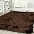 thumbnail image 5 of SAFAVIEH Paris Darwin Plush Polyester Shag Area Rug, Chocolate, 5' x 7', 5 of 12