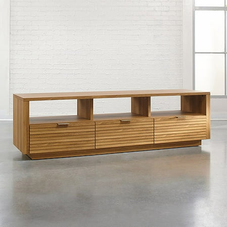 Sauder Soft Modern Tv Stand For Tvs Up To 70 Quot Pale Oak
