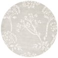 thumbnail image 1 of Safavieh Bella Collection BEL131B Handmade Grey and Ivory Premium Wool Round Area Rug (5' Diameter), 1 of 2