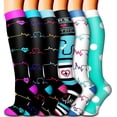 thumbnail image 1 of Calcetines novedosos para mujer, calcetines informales de algodón peinado, paquete múltiple de regalo, 1 of 5
