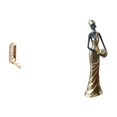 thumbnail image 1 of Organizador De Pared Plegable Con Perchero Decorativo De Estatua De Mujer Tribal Africana Para Baño, Armario, Decoración Rústica, Toallas, Batas., 1 of 8