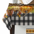 thumbnail image 2 of Fall Yellow Orange Pumpkins Rectangle Tablecloths 60x120,Thanksgiving Sunflower Plaid Table Cloth Table Cover Indoor/Outdoor Tabletop Decor for Wedding Holiday Party Dinner Baby Shower, 2 of 7