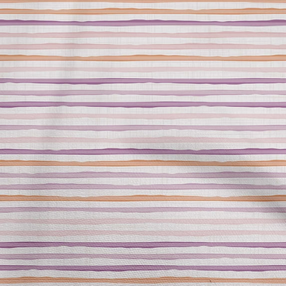 oneOone Cotton Cambric Purple Fabric Stripes Dress Material Fabric Print Fabric By The Yard 42 Inch Wide