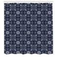 thumbnail image 3 of Ambesonne Oriental Shower Curtain, Vintage Spirals Curves, 69"Wx84"L, Dark Violet Blue Pearl, 3 of 5
