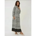 thumbnail image 2 of Printed Maxi Dress with Shirt Collar, 2 of 5