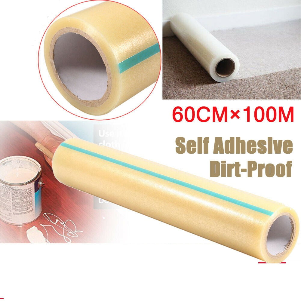 EECOO 24 X 328ft Floor Mat Carpet Protector Self Adhesive Plastic