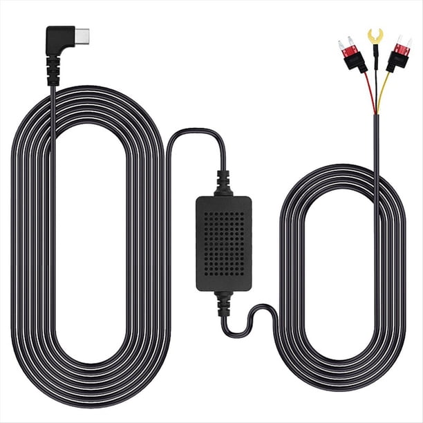 Cable Universal para Cámara de Salpicadero de Coche de 3,5 M, 12/24 V A 5 V, 3 A, Kit de Cable Duro DVR para Vehículo, Cámara de Vídeo, Grabadora, Línea Tipo C