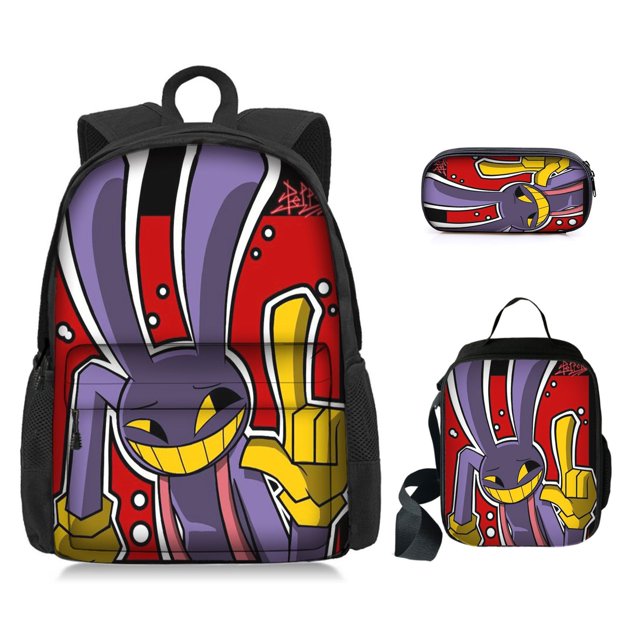 3-piece Set, Magic Number Circus, Backpack, Pencil Case, Messenger Bag, Light, Unisex, Elementary School-HAPDEN