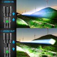 thumbnail image 3 of Luvique Flash Light, Rechargeable Flashlights 990,000 High Lumens, 5 Modes LED Waterproof Flashlight, Adjustable Tactical Flashlights High Powered, Flash Lights for Emergency Camping Home (1PCS), 3 of 7