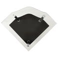 thumbnail image 2 of vidaXL 2-Tier Side Table Transparent & Black 38x38x50cm Tempered Glass, 2 of 5
