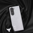thumbnail image 4 of Decase For Samsung Galaxy Z Fold 5 Phone Fashionable Glitter Case,Luxury Durable Sparkly Bling Diamond Hard Back Cover Shockproof PU Frame Case Shell Anti-Slip Impact Protective Phone Cover,Silver, 4 of 5