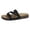 Black, variant on Rokment Beach Platform Cork Footbed Slides Sandals for Women Wide Width Comfortable Soft Sole Casual Leather Open Toe Orthopedic Walking Flat Slip on Vacation Dress Slippers Summer Shoes Beige
