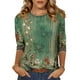 thumbnail image 1 of Camiseta Zeagoo Plant con cuello redondo y manga 3/4 para mujer, 1 of 5