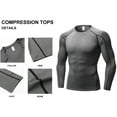 thumbnail image 4 of YUSHOW 3 Pack Mens Compression Shirts Long Sleeve Workout Cool Dry Performance Running Shirts Size XL, 4 of 7