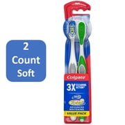 Colgate 360 Total Advanced Whitening Toothbrush, Soft - 2 Count