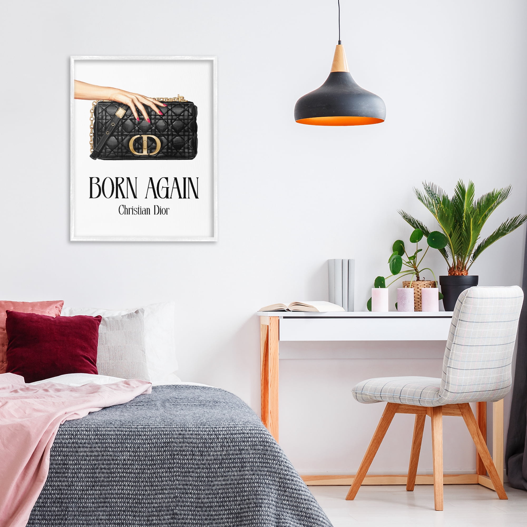 Stupell Industries Born Again Christian Luxury White Framed Giclee Art, design by Ziwei Li
