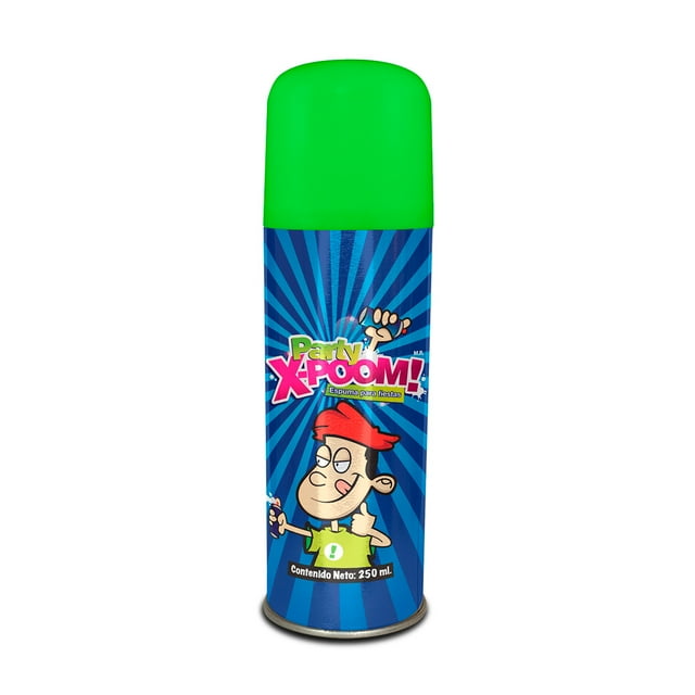 Espuma para fiestas X-POOM Spray de 250 ml. Caja con 24 piezas. X-POOM Espuma X-POOM en spray para fiestas de 250 ml.