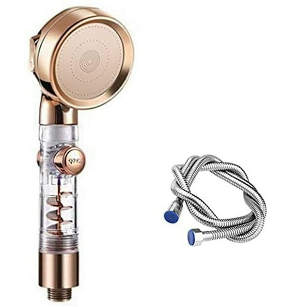 Cabezal de Ducha de Lluvia de Alta PresióN, Cabezal de Ducha Turbocargador de Mano, Ducha de Masaje Turbo Spa con Interruptor Ajustable, Tipo de 3 Chorros