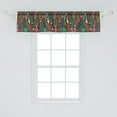 thumbnail image 2 of Boho Window Valance Pack of 2, Colorful and Abstract Shapes in Doodling Style Vintage Hippie Fashion, Rod Pocket Curtain Valances for Kitchen Bedroom, 54" X 12", Dark Taupe Multicolor, by Ambesonne, 2 of 4