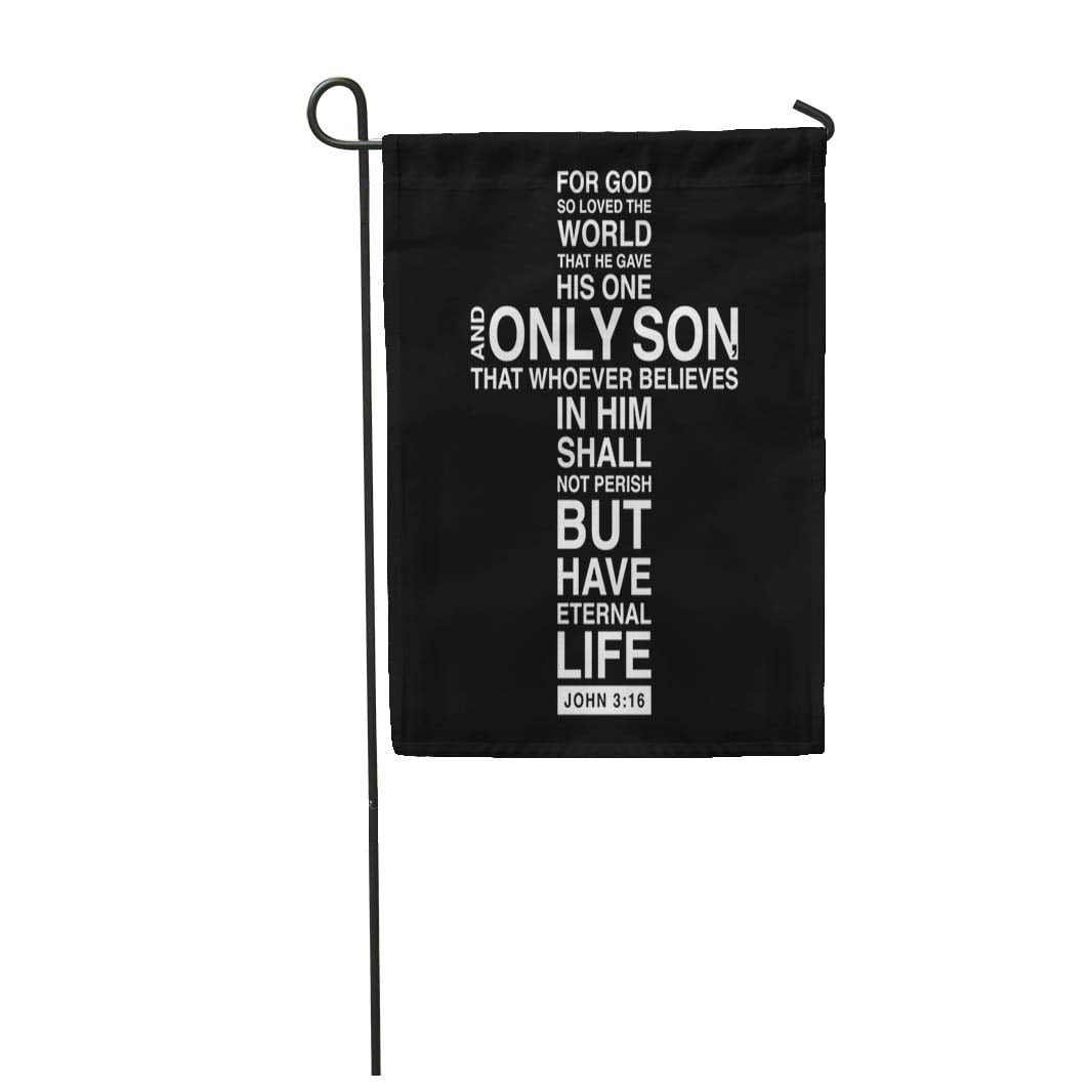 SIDONKU Church Cross Scripture Garden Flag Decorative Flag House Banner