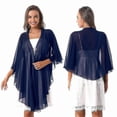 thumbnail image 5 of Graceful High-Low Hem Bolero with Chiffon Shawl for Evening Events, 5 of 5