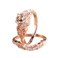thumbnail image 1 of Art Deco Morganite Bridal Set 1.50 carat Morganite Diamond Halo Wedding Ring Set in 10k Rose Gold, 1 of 3