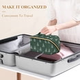 thumbnail image 3 of FORMRS Makeup Bag Travel Cosmetic Organizer for Women Fold Flat Zipper Pouch with Handle, New Year Tree Pattern, 3 of 8