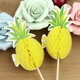 thumbnail image 5 of Pineapple Cake Topper, 12 Pieces Paper Cupcake Picks Tropical Themed Birthday Parties Supply Decoration, 5 of 6