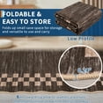 thumbnail image 5 of HOMERRY Large Scalloped Border Plaid Non-Shedding Area Rug 9' x 12' for Living Room Washable Indoor Carpet, Brown, 5 of 6