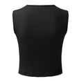 thumbnail image 4 of Playeras,Blusas y Tops,Ropa para Mujer Mujeres Negro Tank Top Camiseta ajustada de manga larga con escote en V profundo para mujer, camisetas sexys, túnicas (Black, M), 4 of 6