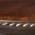 thumbnail image 6 of Gorgeous Formal 7pc Dining Set Brown Cherry Solid wood Round Table And 6x Side Chairs Leatherette Tufted Cushion Seat Furniture, 6 of 9